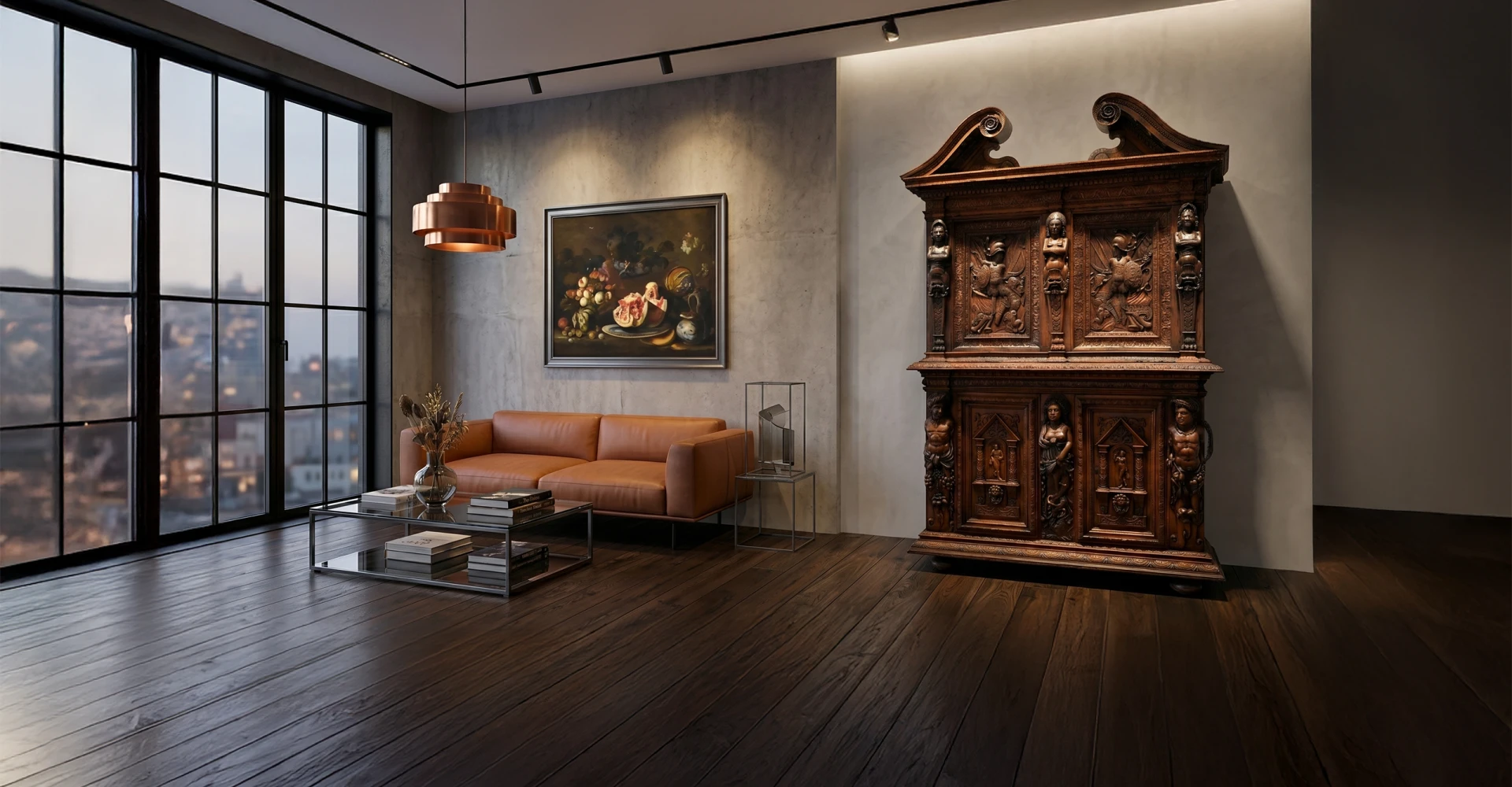 salon-jadalnia-szafa-kredensowa-renesans-antyk-aranzacja-e