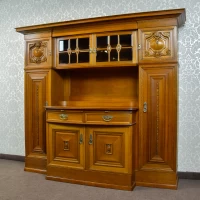 kredens-debowy-jasny-stary-duzy-miedzywojenny (1)