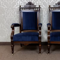 salonik-neorenesansowy-sofa-dwa-fotele-antyki-stare-granat-orzech (3)