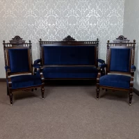 salonik-neorenesansowy-sofa-dwa-fotele-antyki-stare-granat-orzech (1)