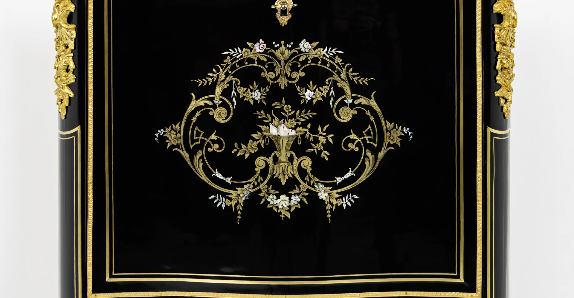 sekretera-damska-ludwik-xv-napoleon-iii-francja-antyk-czarna-stara-2