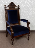 fotel-neorenesans-antyk-stary-eklektyczny-granat-orzech-1 (1)